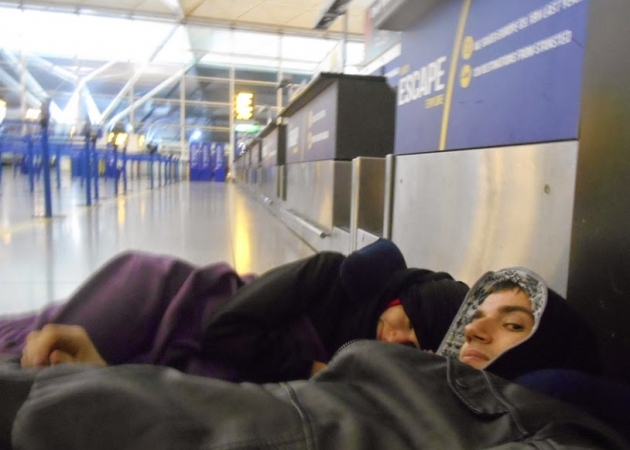 Londyn: Spanie na lotnisku Stansted