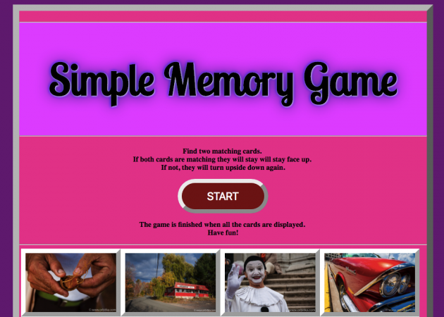 Gra pamięciowa – Memory game